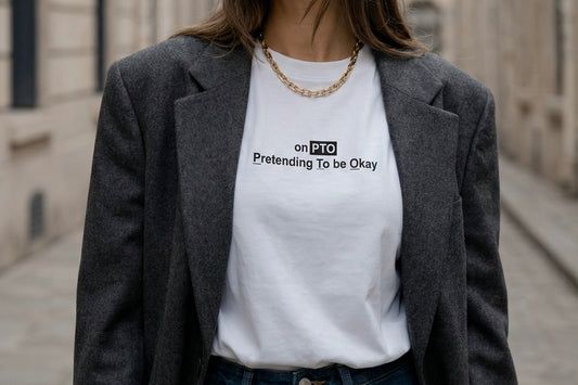 on PTO - Pretending To be Okay Tee - 100% Cotton Comfy Statement Shirt