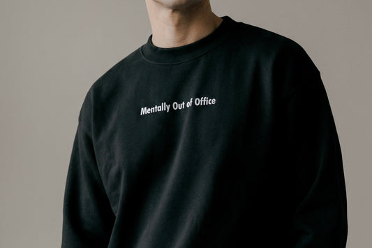 Mentally Out of Office Embroidery Sweatshirt
