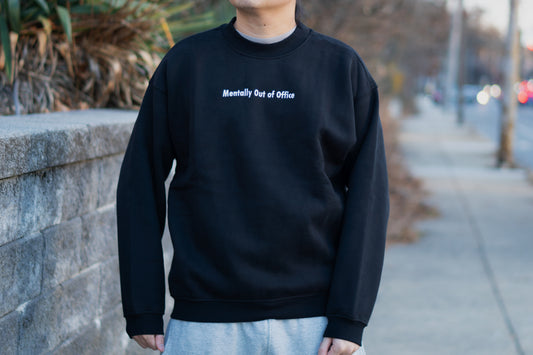 Mentally Out of Office Embroidery Sweatshirt