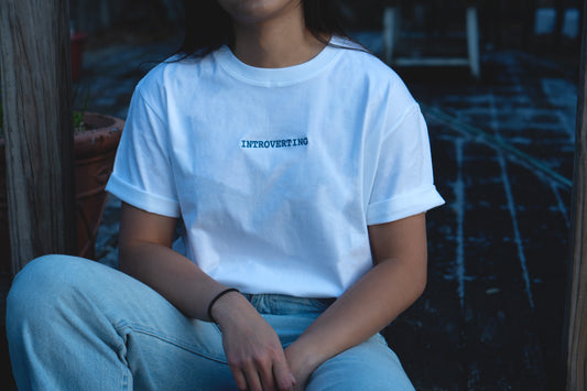 Introverting Embroidered Tee