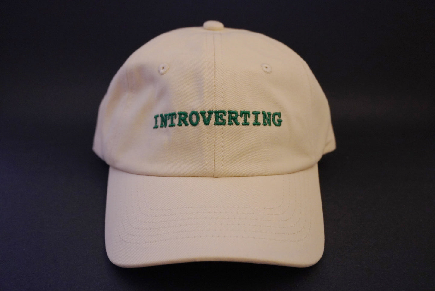 Introverting Cap - 100% Cotton Embroidered Hat for Introverts