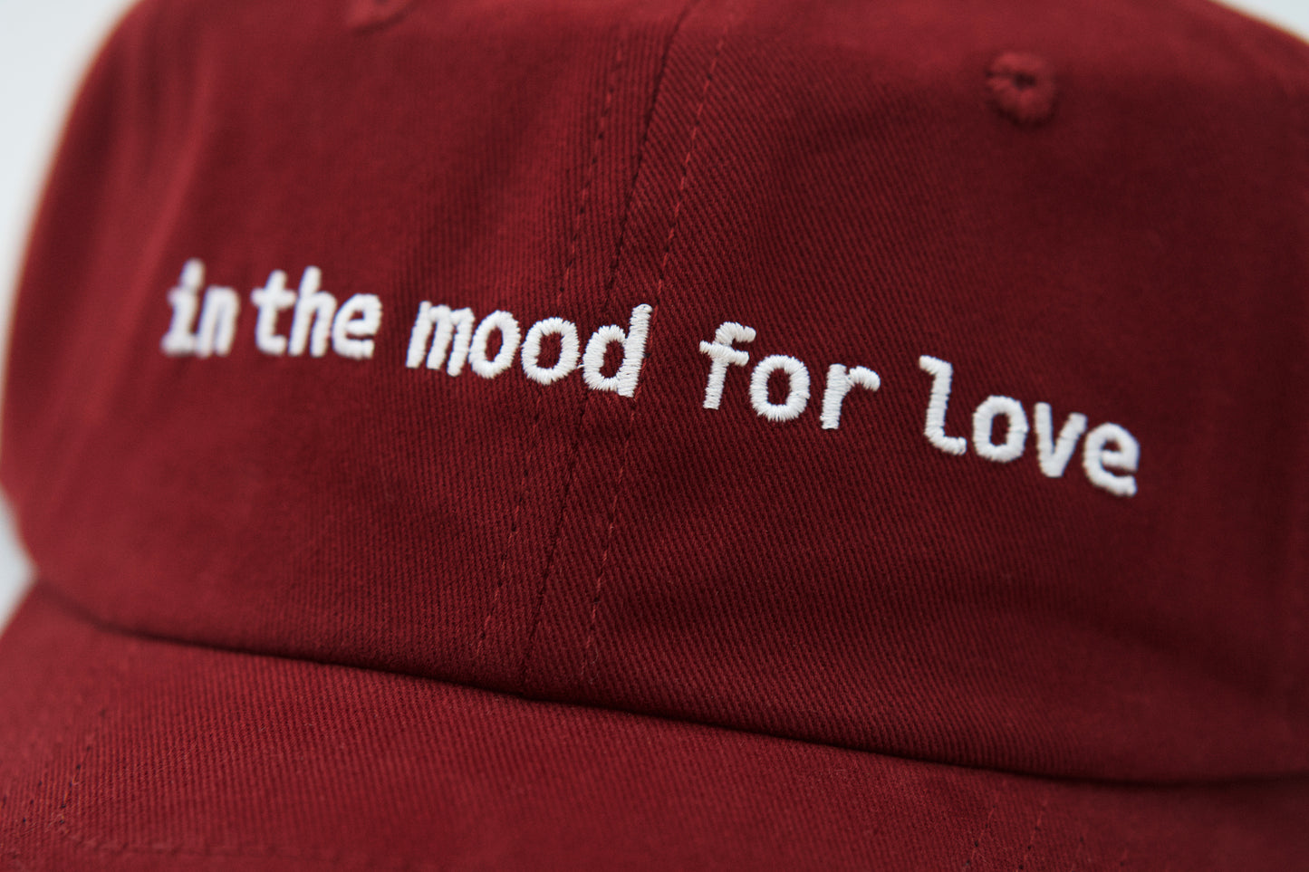 In the Mood for Love Cap - 100% Cotton Romantic Embroidered Hat